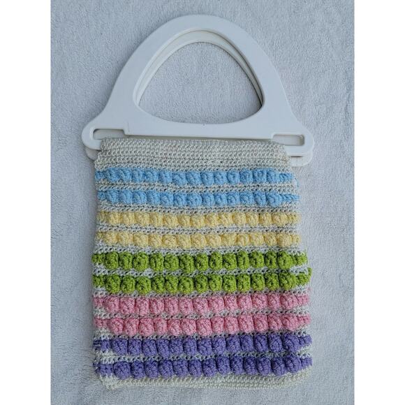 Vintage Accento Craft Purse Macrame 1970s/80s - Picture 1 of 4